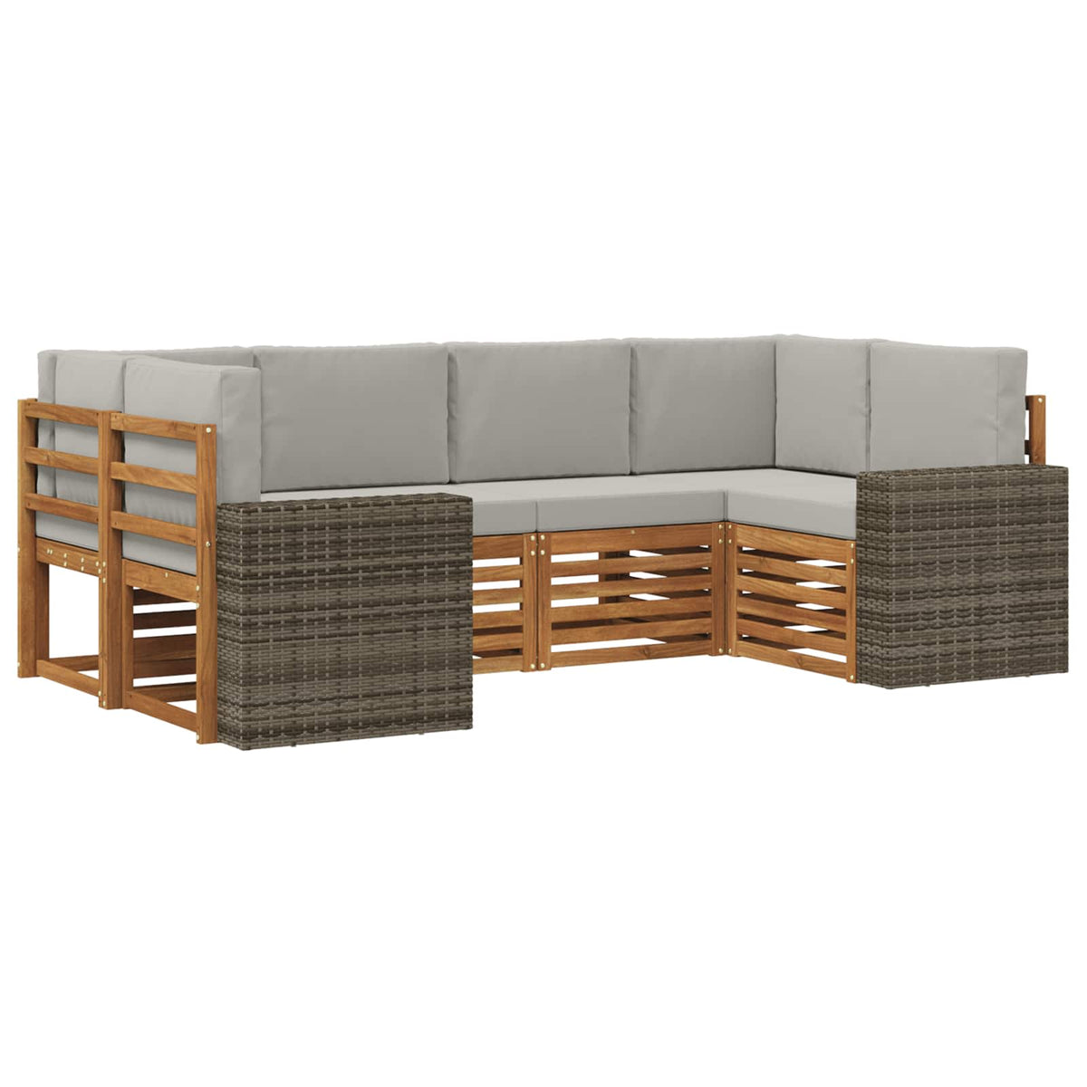 vidaXL Sofa-Sets 6 pcs Naturel Massief Acaciahout