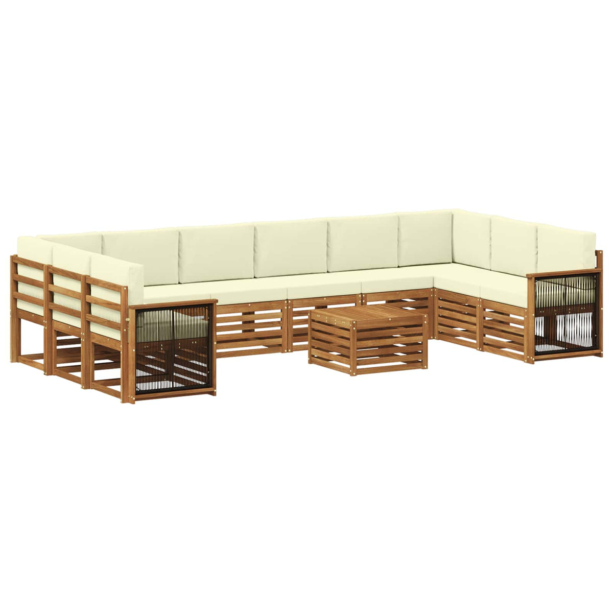 vidaXL Sofa-Sets Naturel Massief Acaciahout