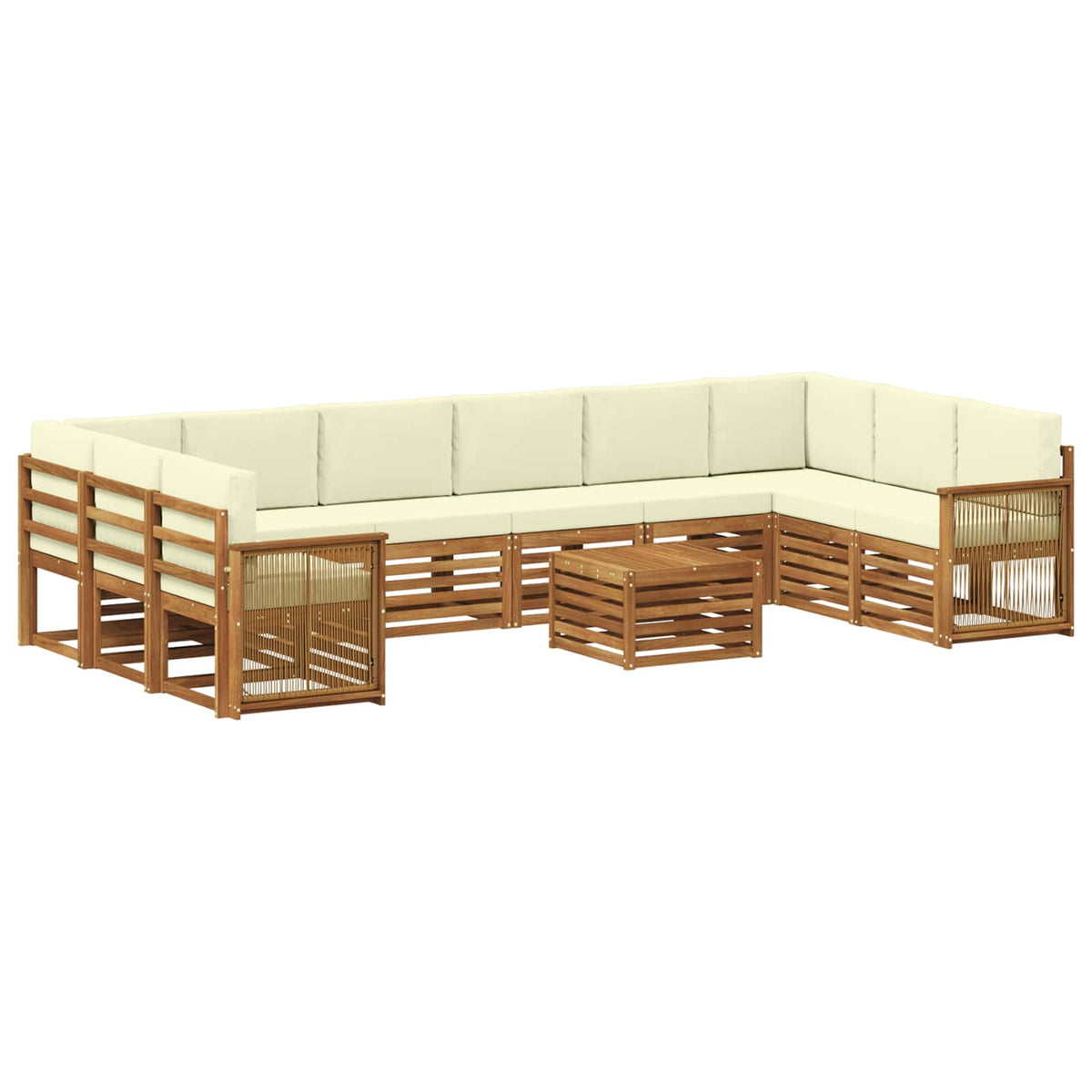 vidaXL Sofa-Sets Naturel Massief Acaciahout