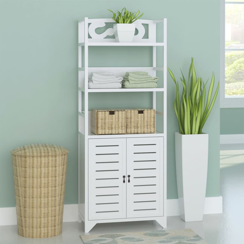 vidaXL Wandkast 46x24x140 cm massief paulowniahout donkerbruin - Aashly
