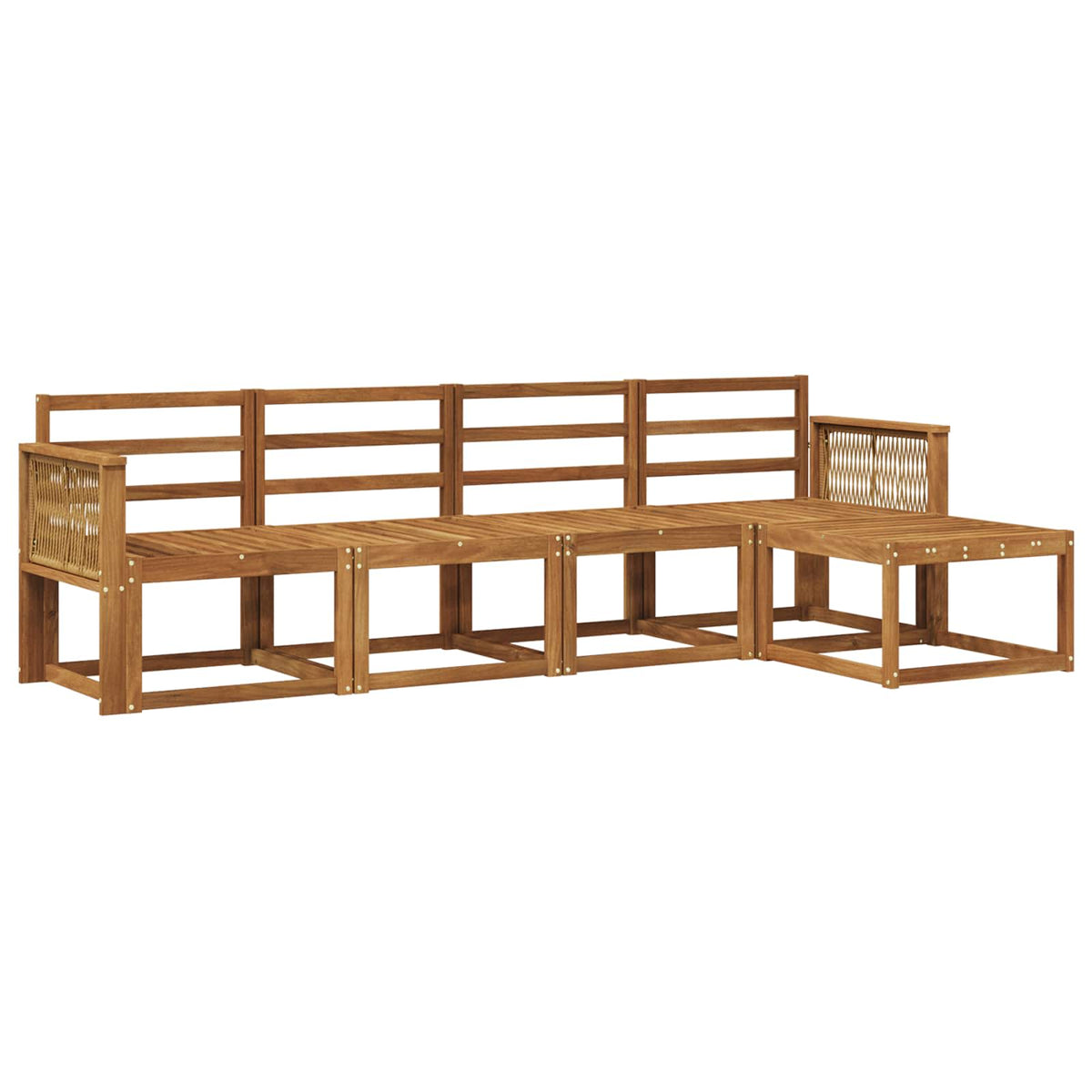 vidaXL Buiten bankenset 5 pcs Naturel Massief Acaciahout