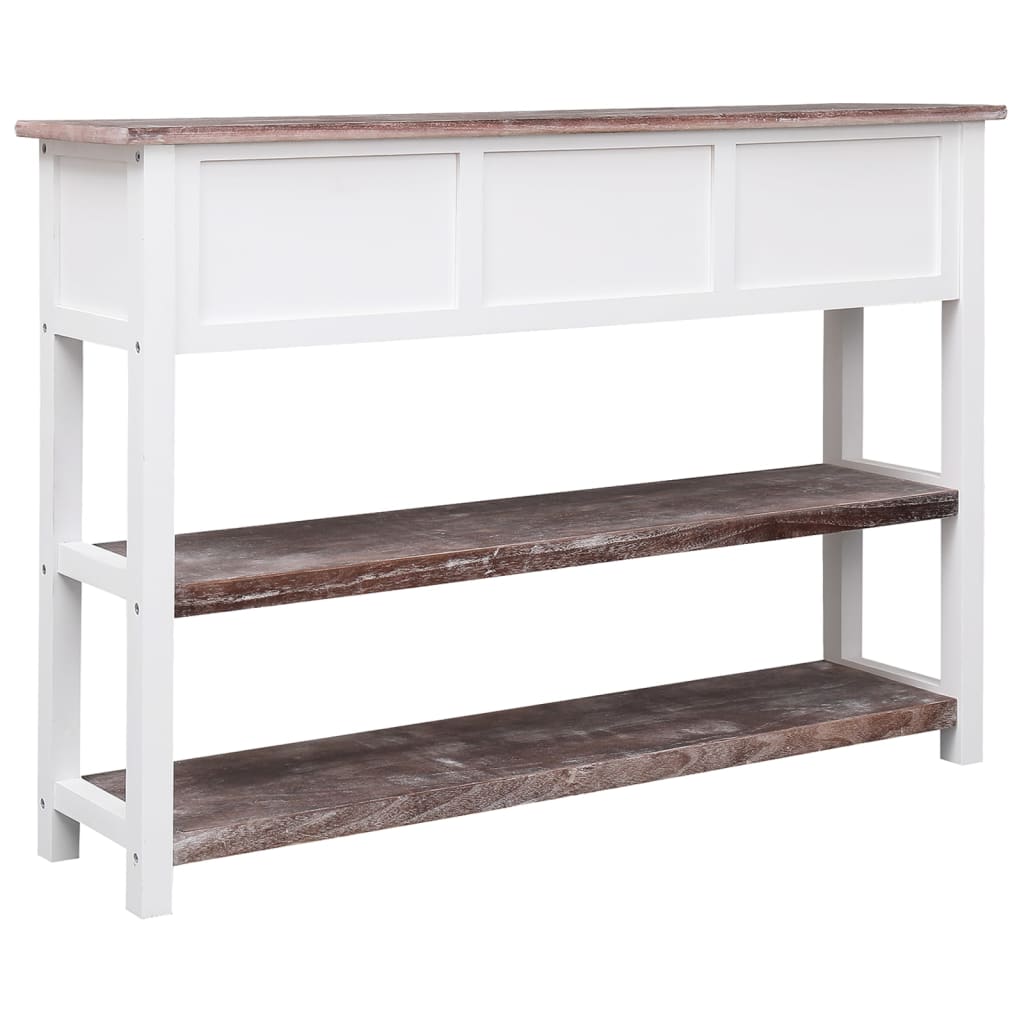 vidaXL Dressoir 108x30x76 cm massief paulowniahout antiekbruin - Aashly