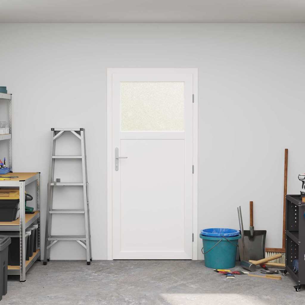 vidaXL Voordeur Wit PVC
