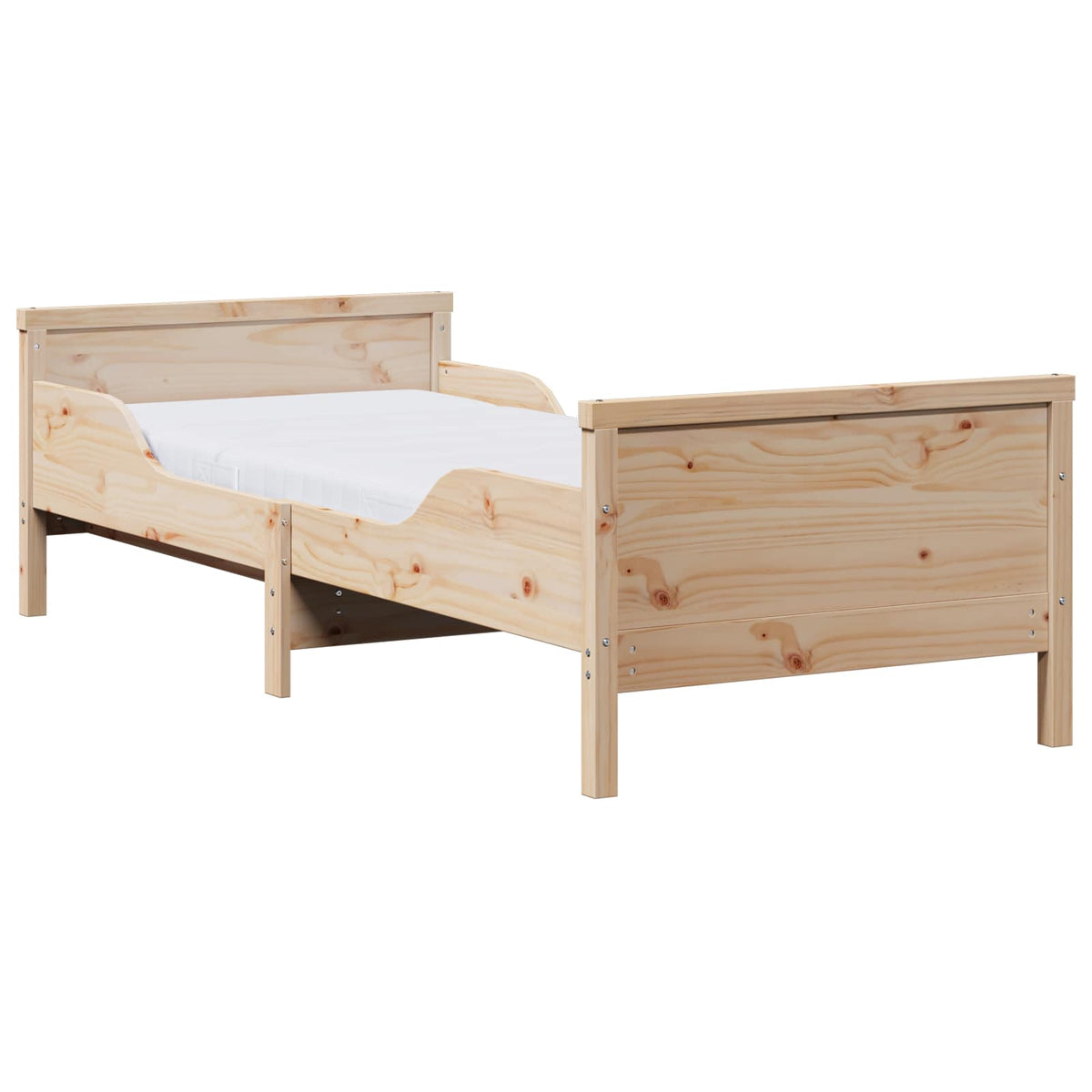 vidaXL Bedframe met matras met hoofdeinde Bruin 80 x 200 cm