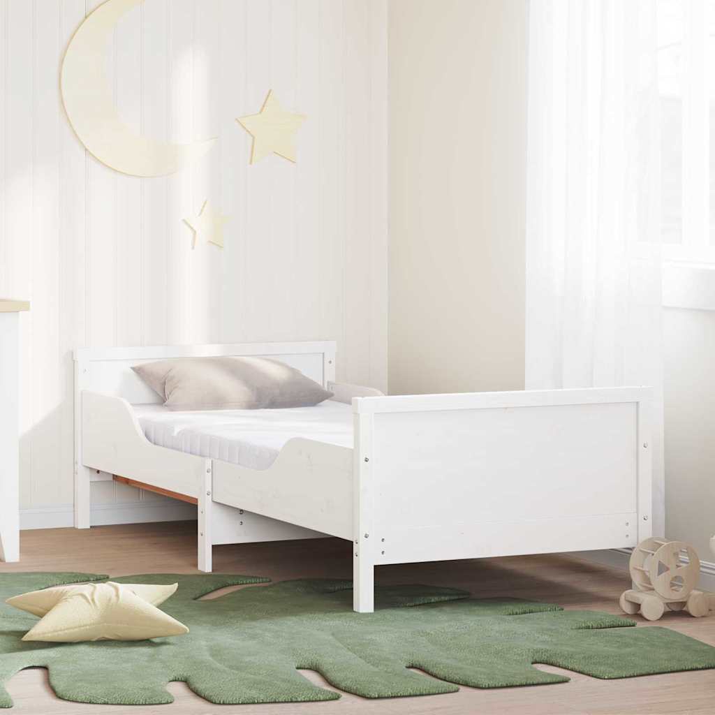 vidaXL Bedframe met matras met hoofdeinde Bruin 80 x 200 cm