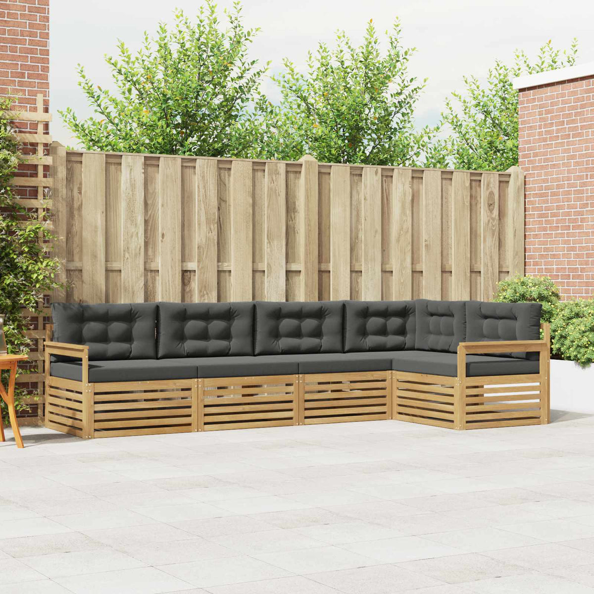 vidaXL Buiten bankenset 5 pcs Naturel Massief Acaciahout