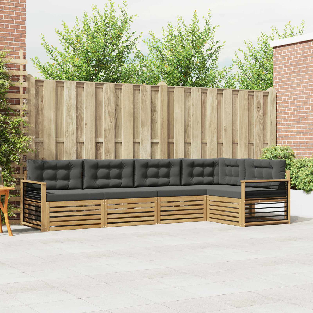 vidaXL Buiten bankenset 5 pcs Naturel Massief Acaciahout