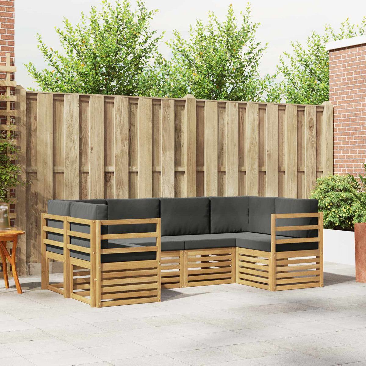 vidaXL Sofa-Sets 6 pcs Naturel Massief Acaciahout