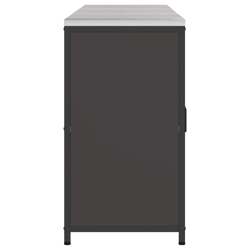 vidaXL Keukenopslag set 3 pcs Zwart 210 x 50 x 92 cm Koudgewalst staal