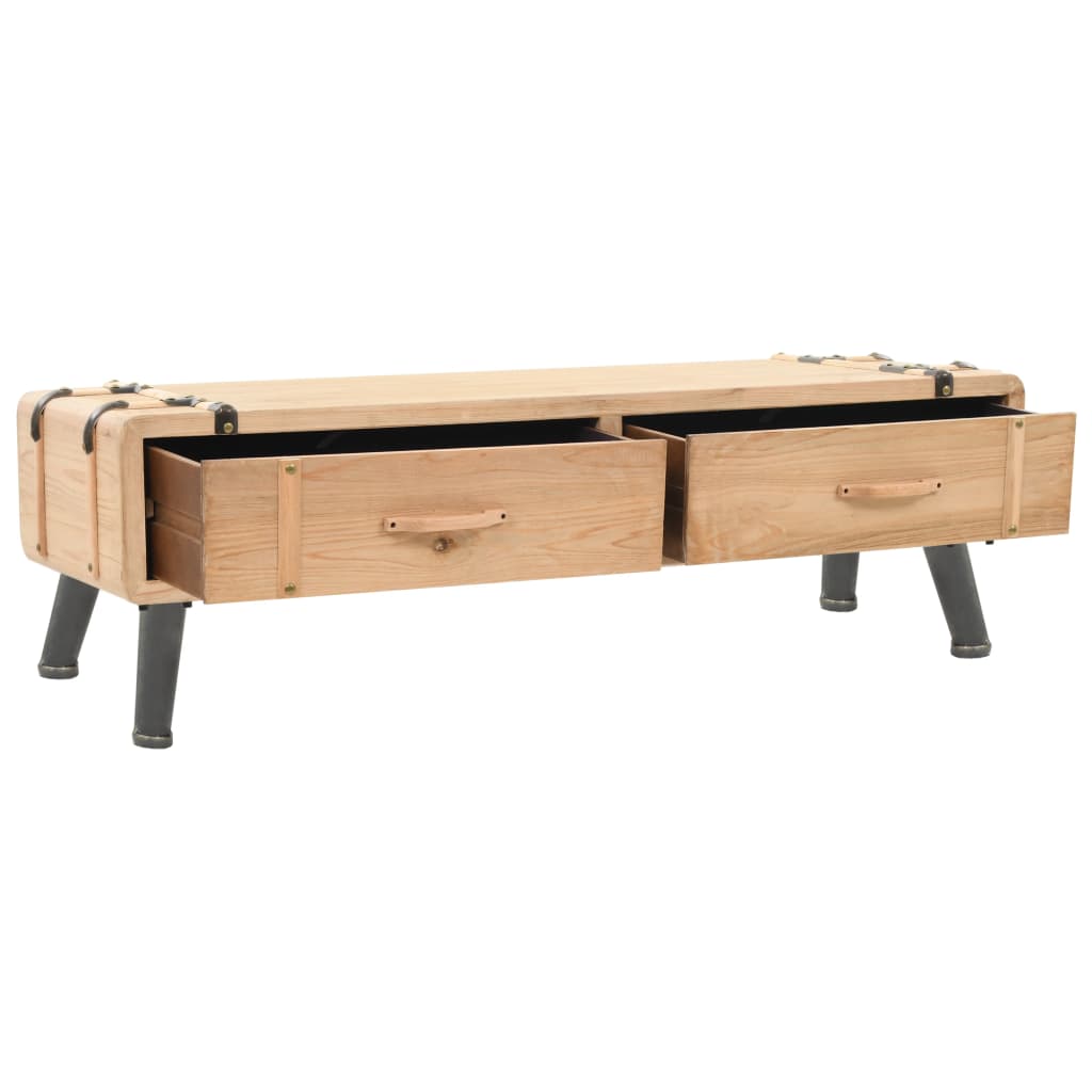 vidaXL Tv-meubel 110x33x35 cm massief vurenhout - Aashly