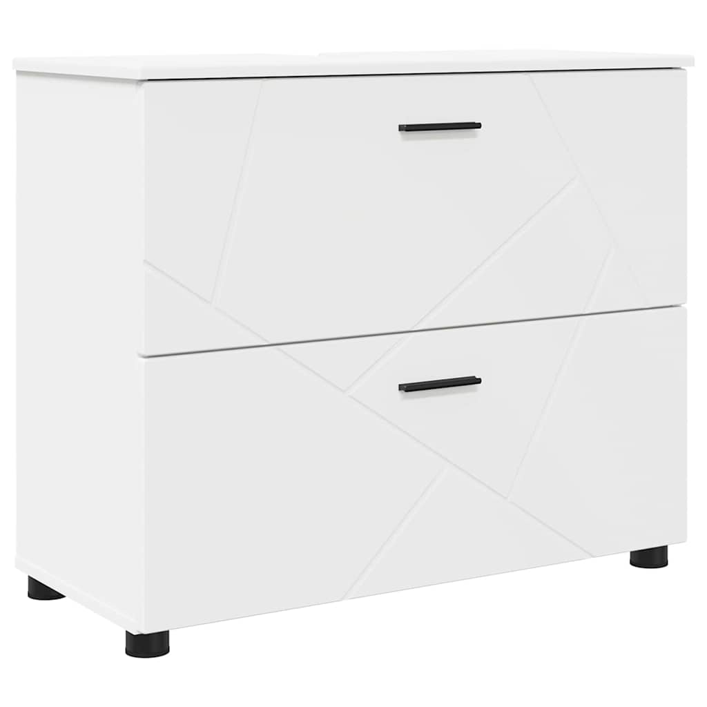 vidaXL Badkamermeubelset 2 pcs Zwart 76,5 x 35 x 64 cm Bewerkt hout