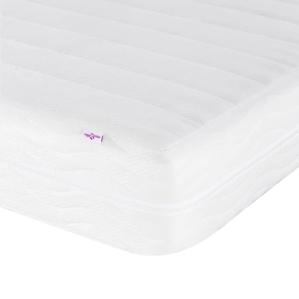 vidaXL Hoekbedframe met Matras Anders 2 pcs Blauw Fluweel