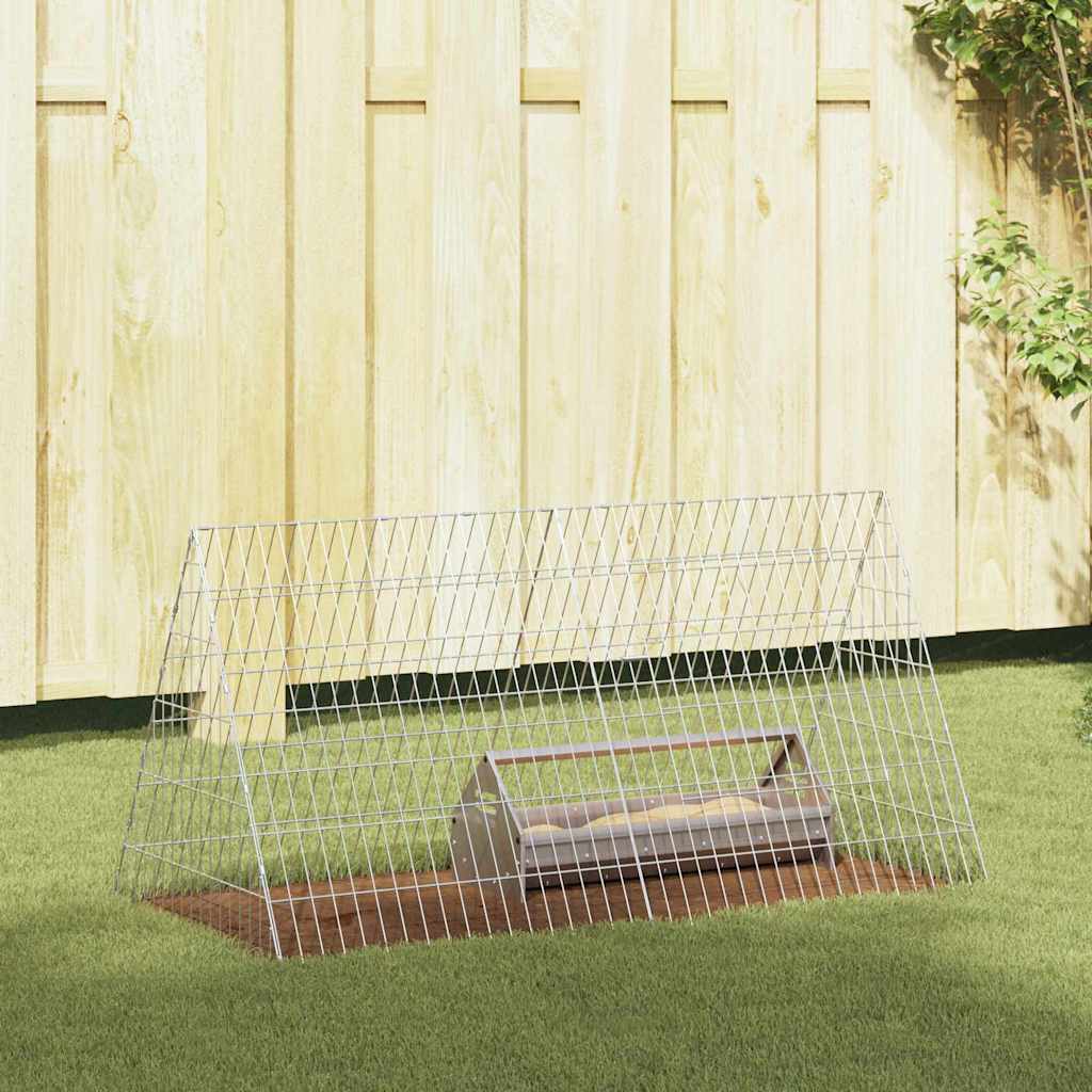 vidaXL Kippenhok Zilver 110 x 55 x 55 cm Gegalvaniseerd staal
