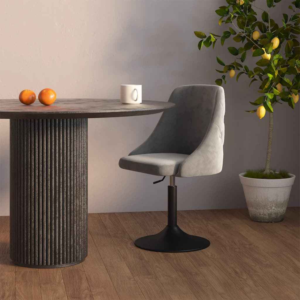 vidaXL Barkruk fluweel zwart