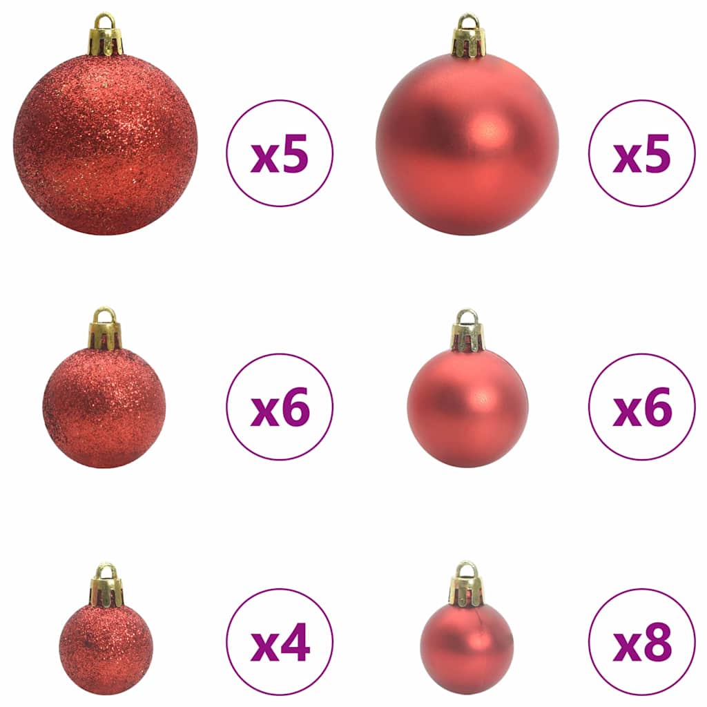 vidaXL Smalle kerstboom met 300 LED's Groen 210 cm PVC