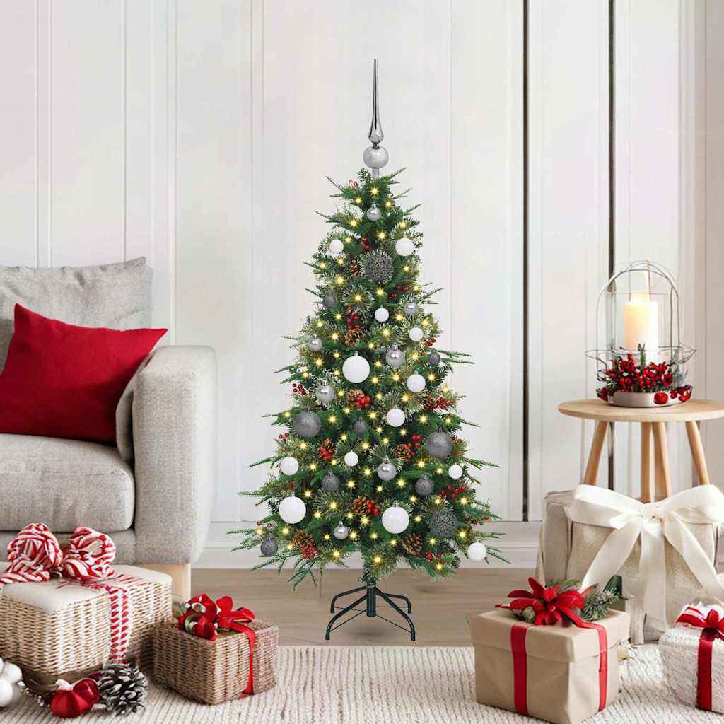 vidaXL Kunstmatige Inklapbare Kerstboom Groen 120 cm PE en PVC