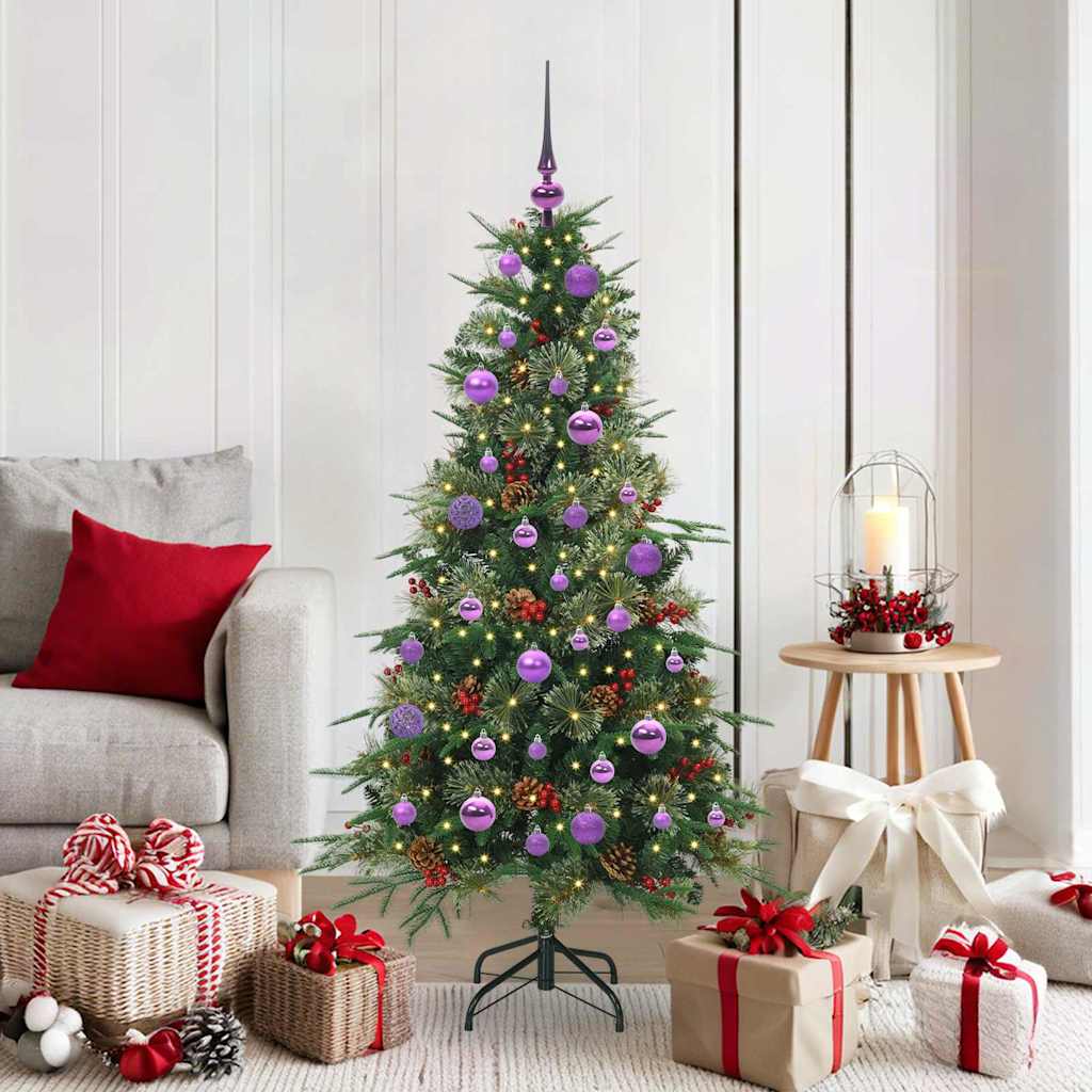 vidaXL Kunstmatige Inklapbare Kerstboom Groen 120 cm PE en PVC