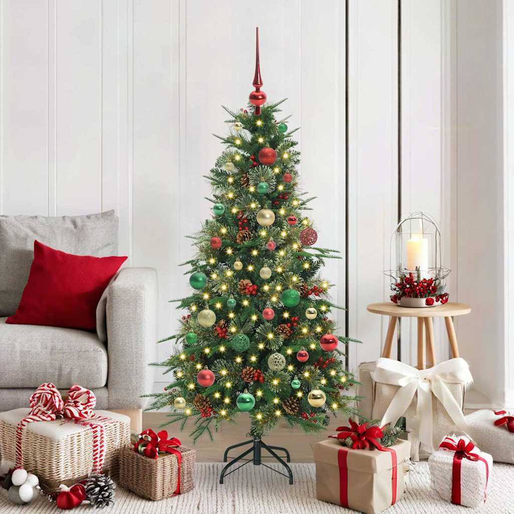vidaXL Kunstmatige Inklapbare Kerstboom Groen 120 cm PE en PVC