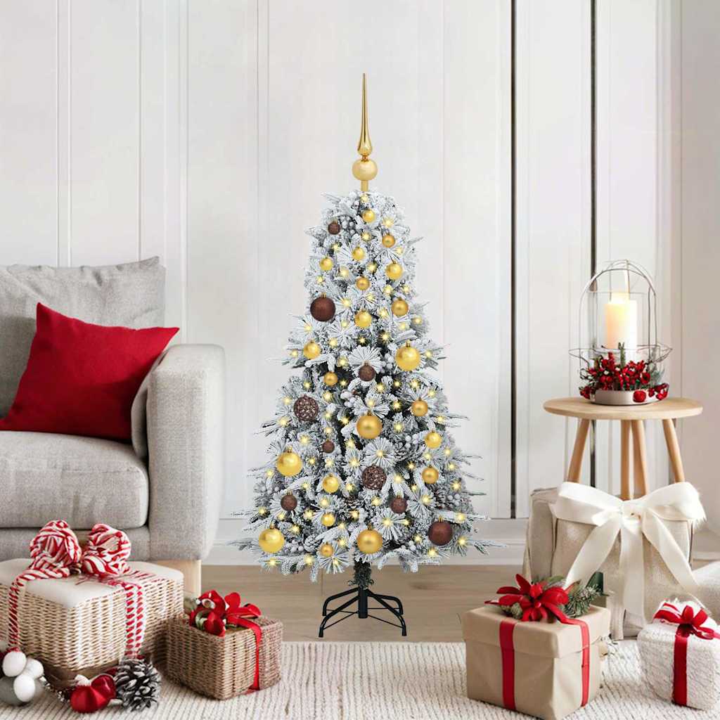 vidaXL Kunstmatige Inklapbare Kerstboom Groen 120 cm PE en PVC