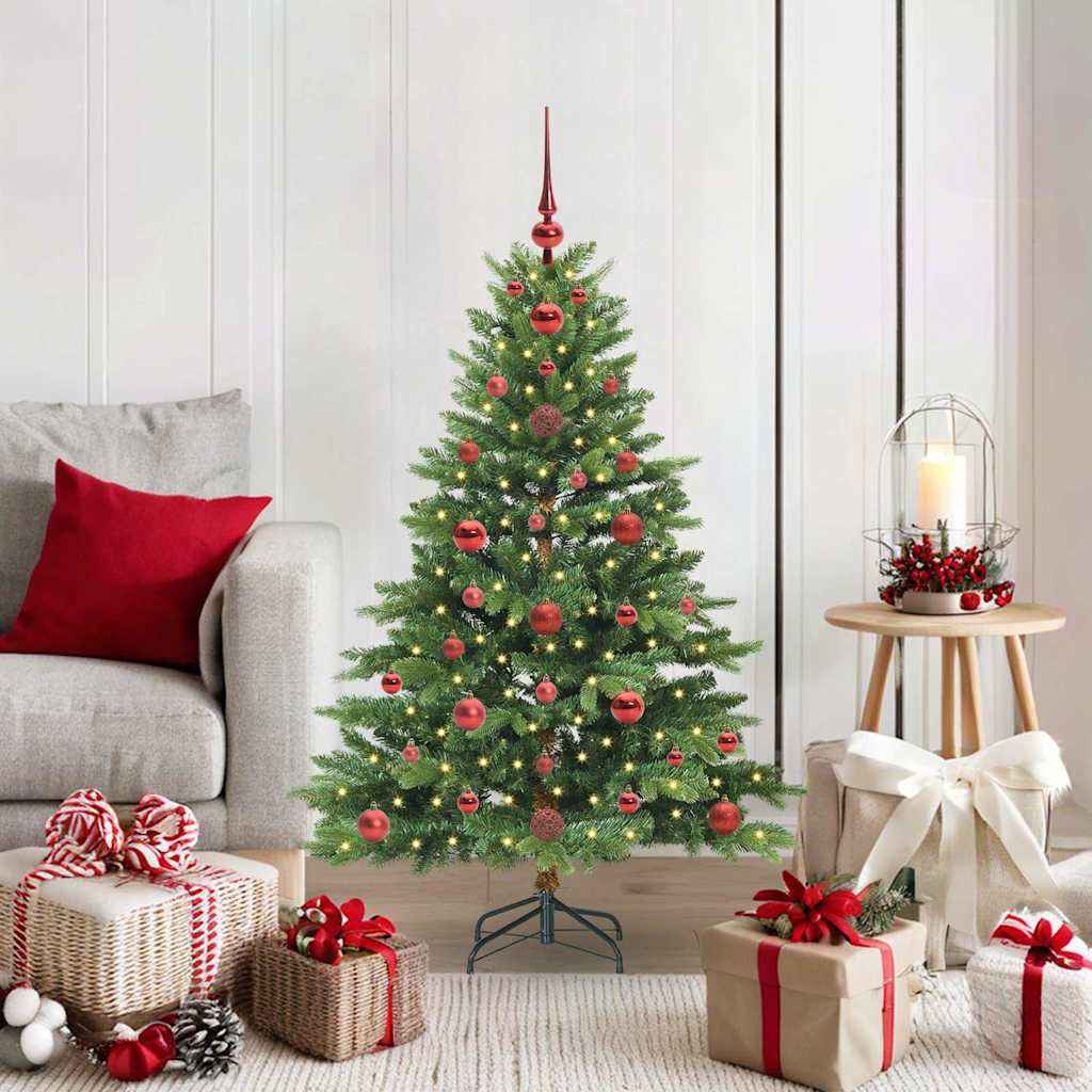 vidaXL Kunstkerstboom met 150 LED met standaard Groen 120 cm PE en PVC