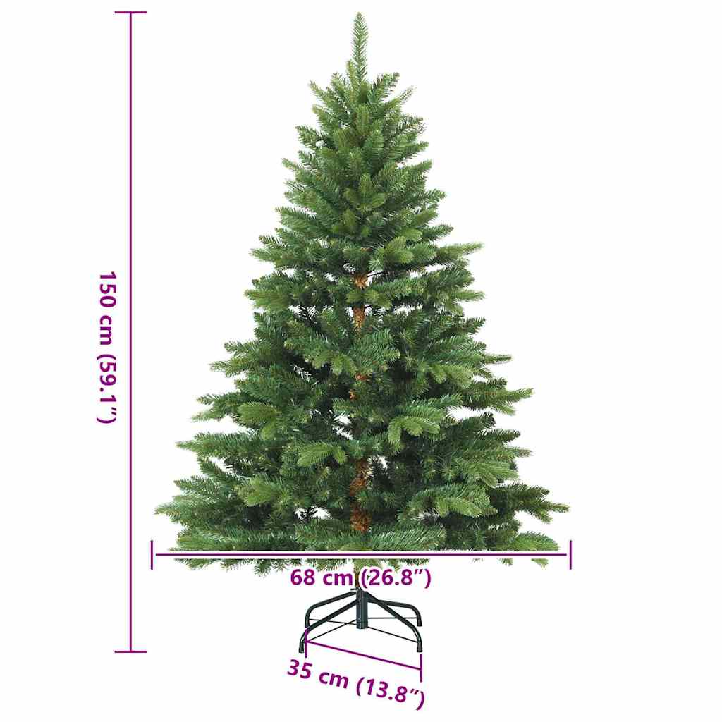 vidaXL Kunstkerstboom met 150 LED met standaard Groen 120 cm PE en PVC