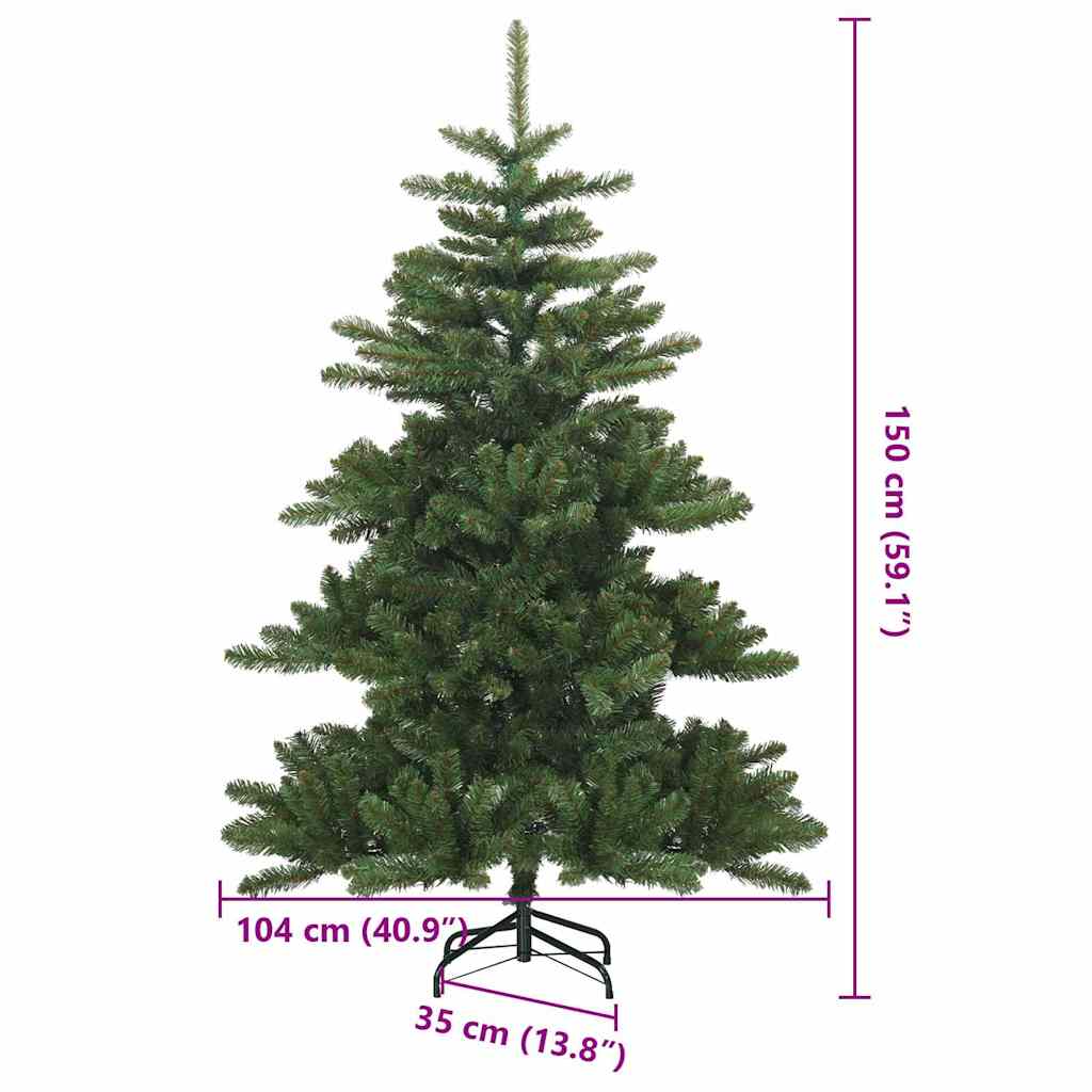 vidaXL Kunstmatige Inklapbare Kerstboom met 150 LED Groen 150 cm PVC