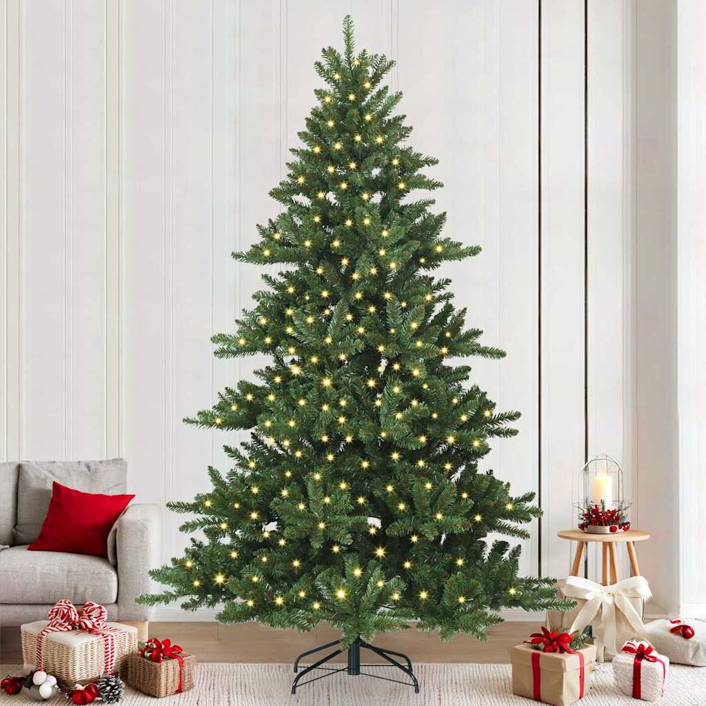 vidaXL Kunstmatige Inklapbare Kerstboom met 150 LED Groen 150 cm PVC