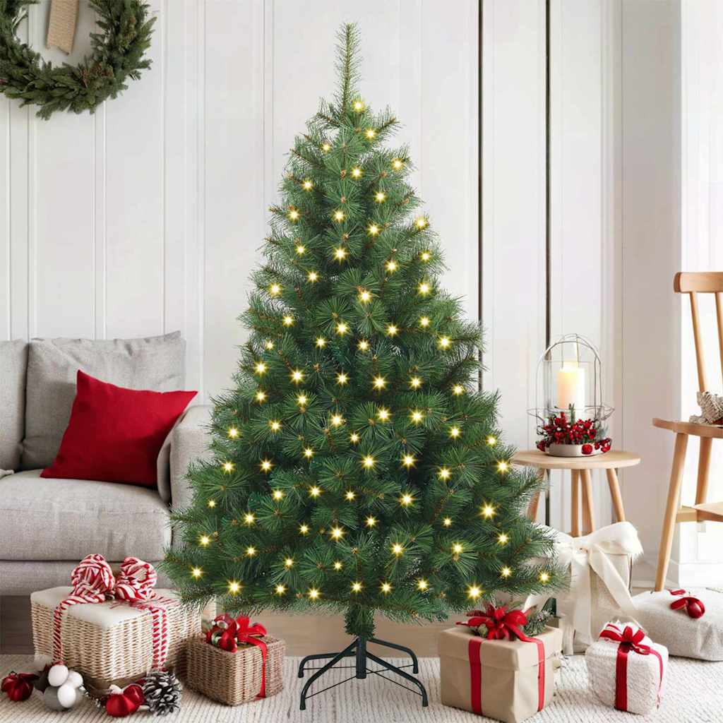 vidaXL Kunstkerstboom met 150 LED met standaard Groen 120 cm PE en PVC