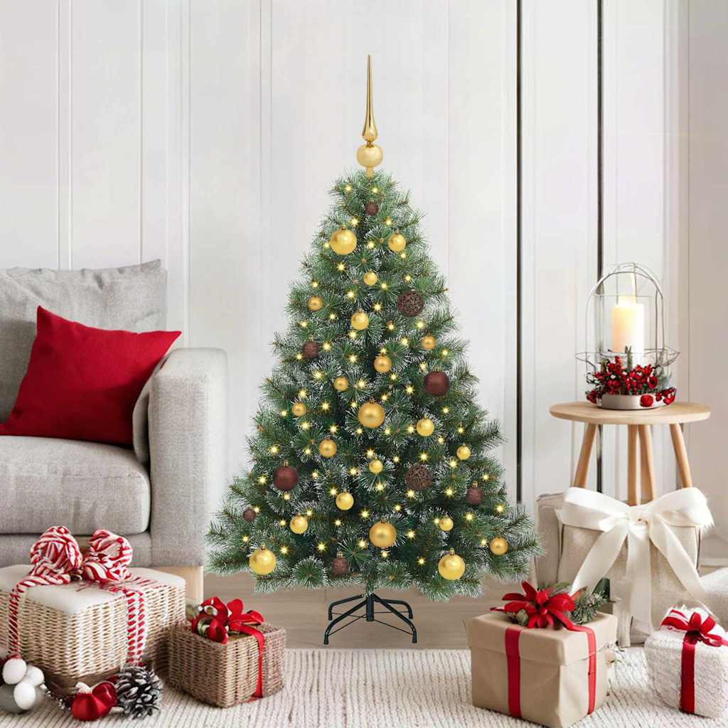 vidaXL Kunstkerstboom met 150 LED met standaard Groen 120 cm PE en PVC