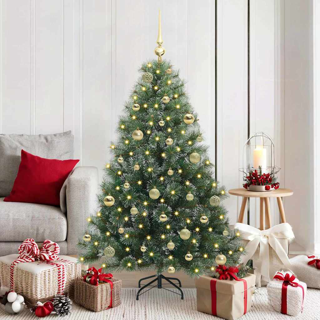vidaXL Kunstkerstboom met 150 LED met standaard Groen 120 cm PE en PVC
