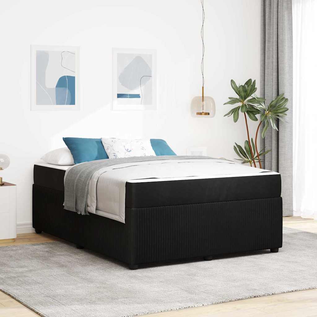 vidaXL Bedframe met matras Anders Donkergrijs 80 x 200 cm Fluweel