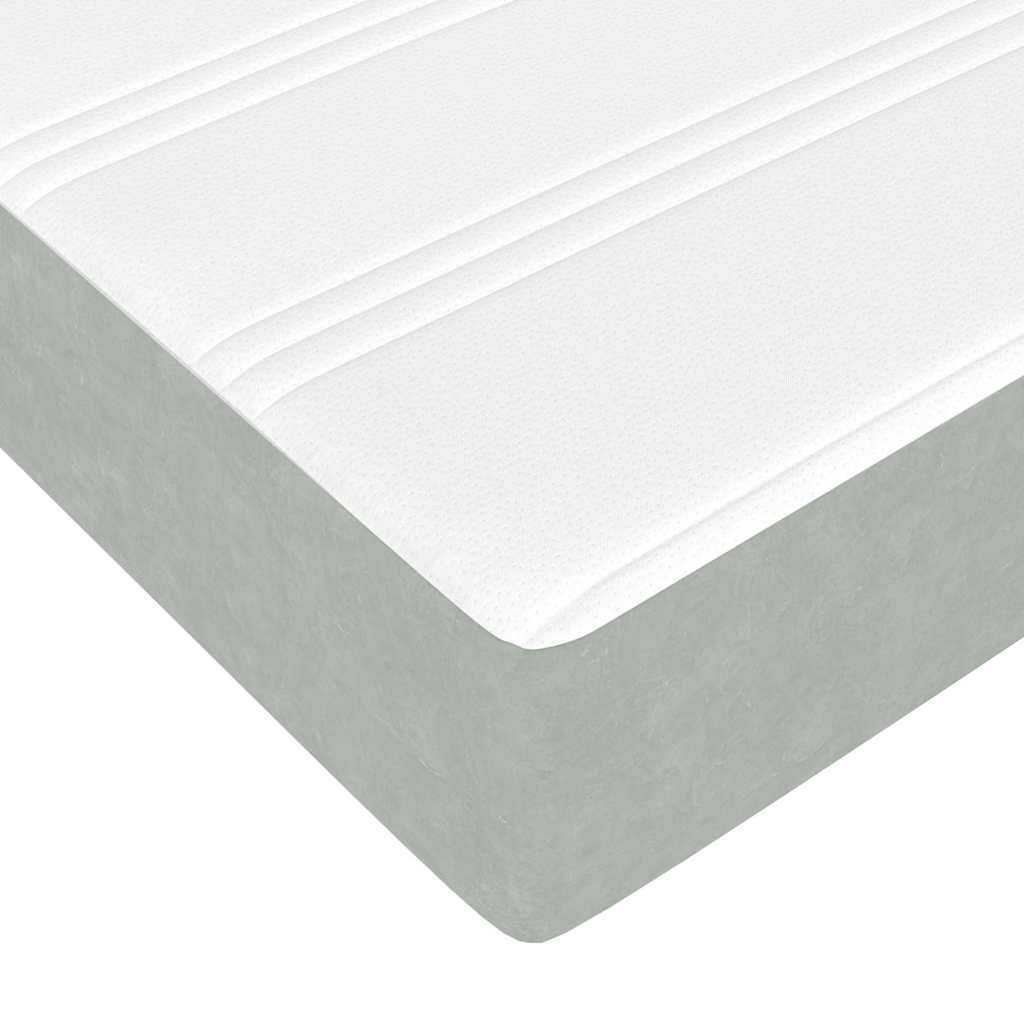 vidaXL Boxspringbed met matras Lichtgrijs 80 x 200 cm Fluweel