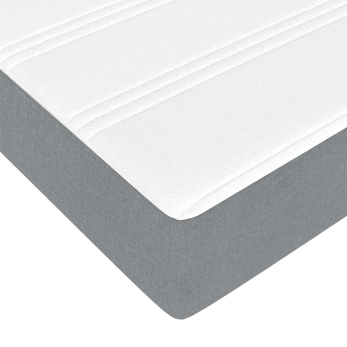 vidaXL Boxspring bed Lichtgrijs en Bruin en Wit 80 x 200 cm Stof