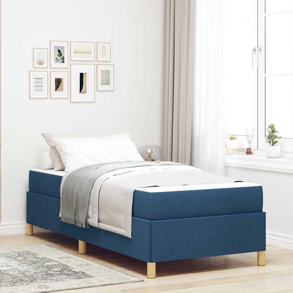 vidaXL Boxspring bed Lichtgrijs en Bruin en Wit 80 x 200 cm Stof