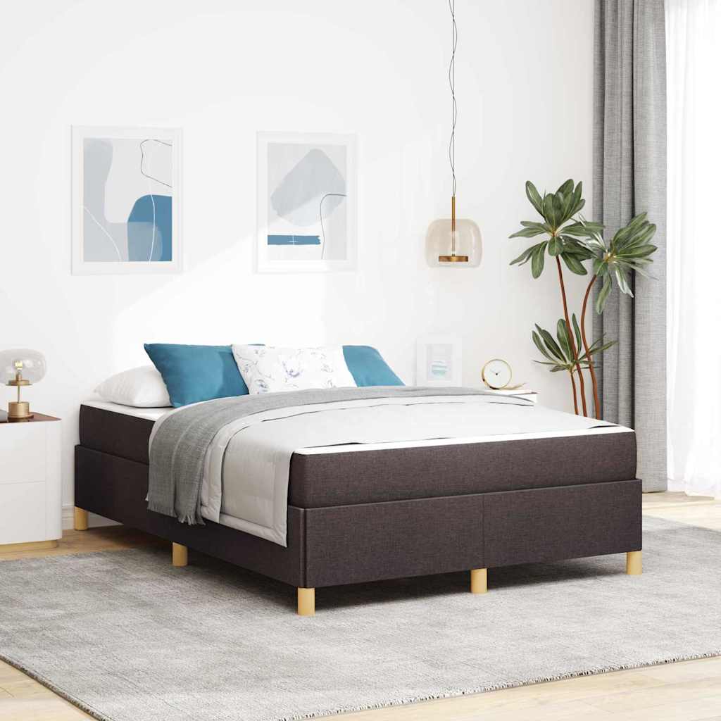 vidaXL Boxspring bed Lichtgrijs en Bruin en Wit 80 x 200 cm Stof
