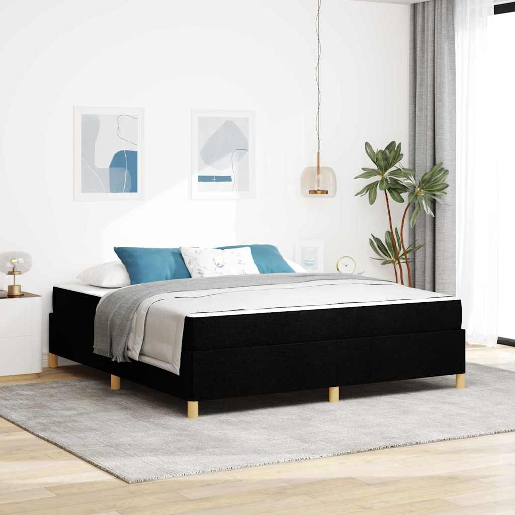 vidaXL Boxspring bed Lichtgrijs en Bruin en Wit 80 x 200 cm Stof