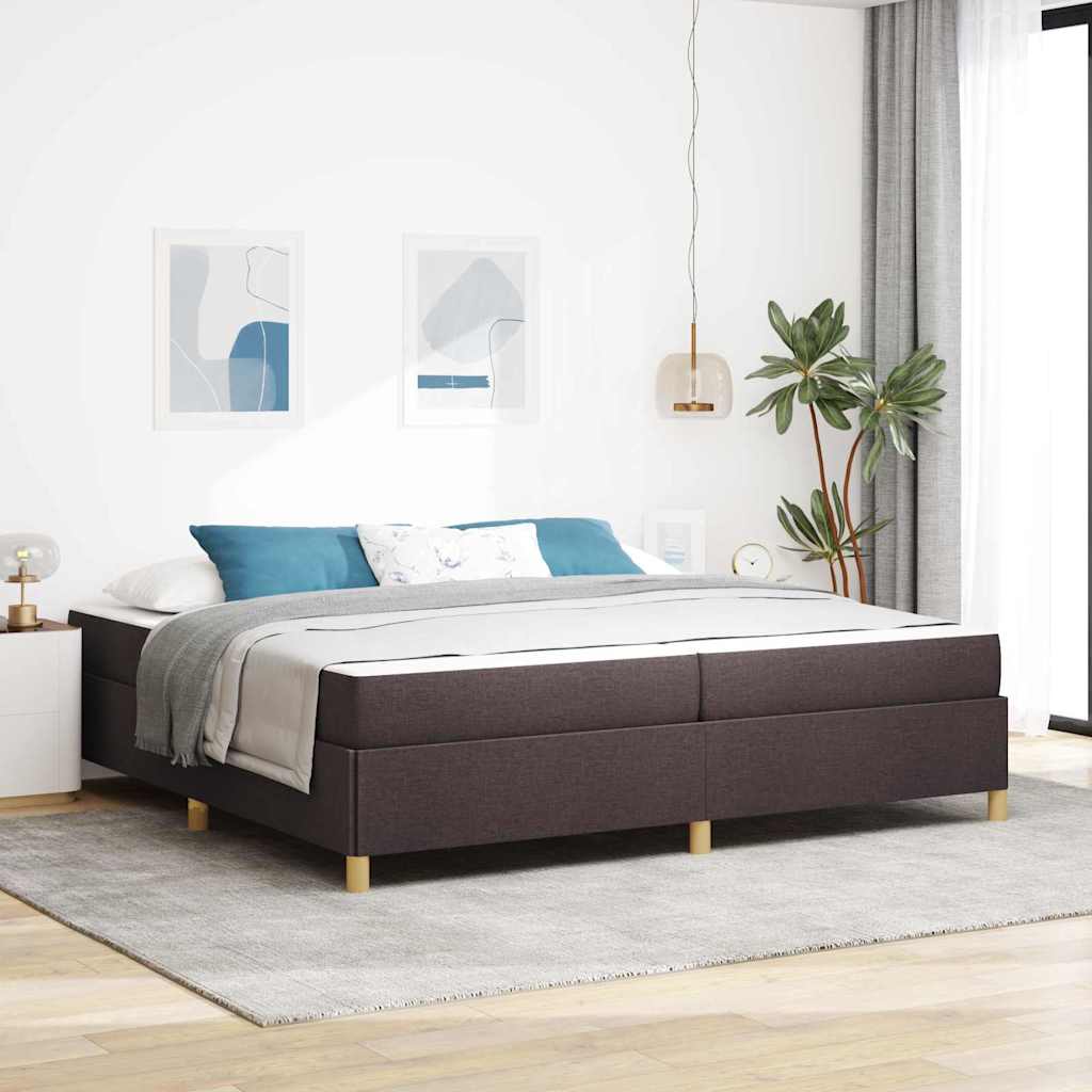vidaXL Boxspring bed Lichtgrijs en Bruin en Wit 80 x 200 cm Stof