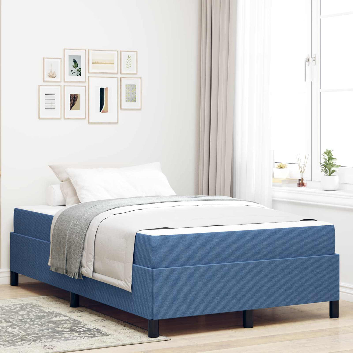 vidaXL Bedframe Lichtgrijs 80 x 200 cm Katoenen stof
