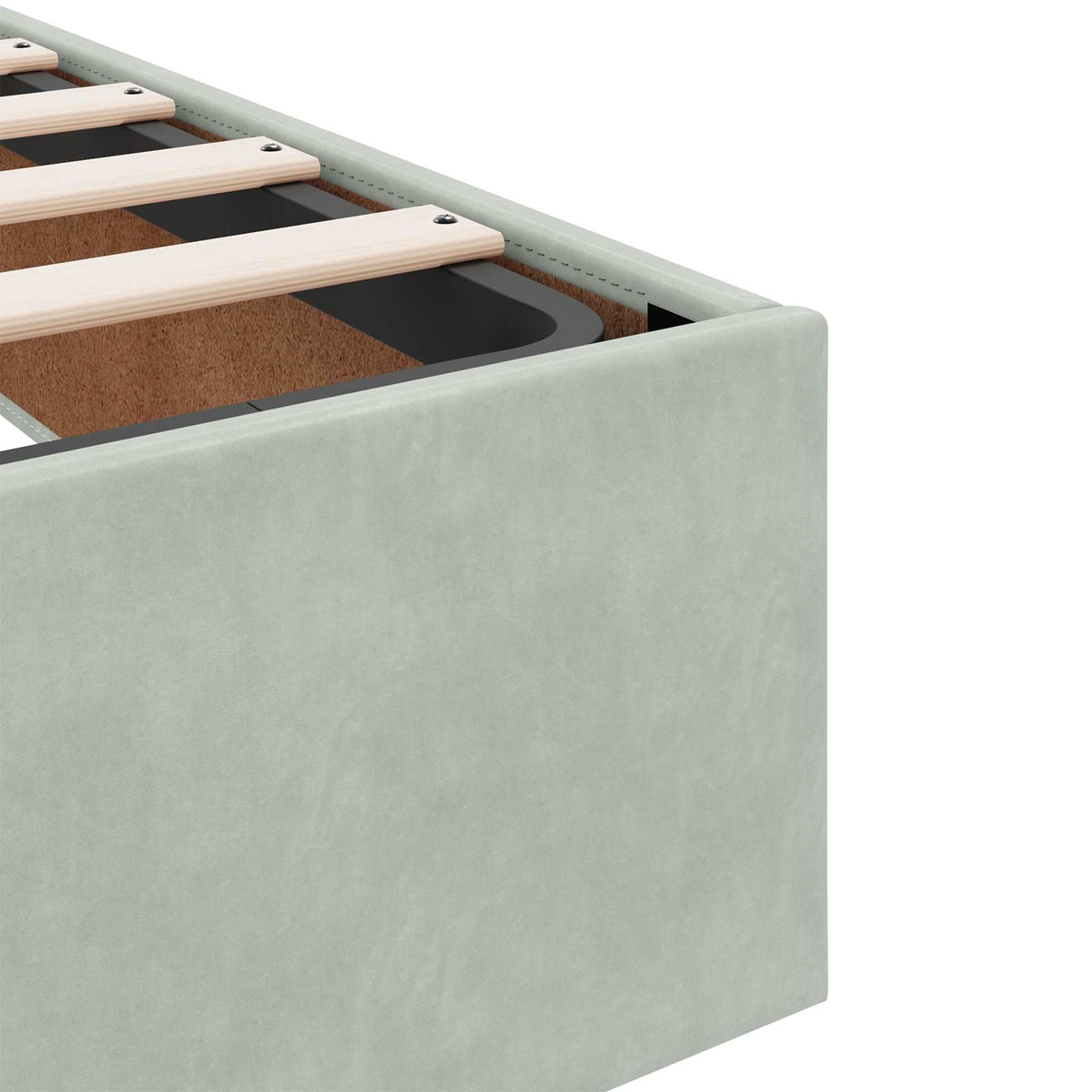 vidaXL Bedframe met matras met opslag Lichtgrijs 80 x 200 cm Fluweel
