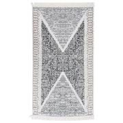 vidaXL Vloerkleed 120x180 cm katoen zwart en grijs