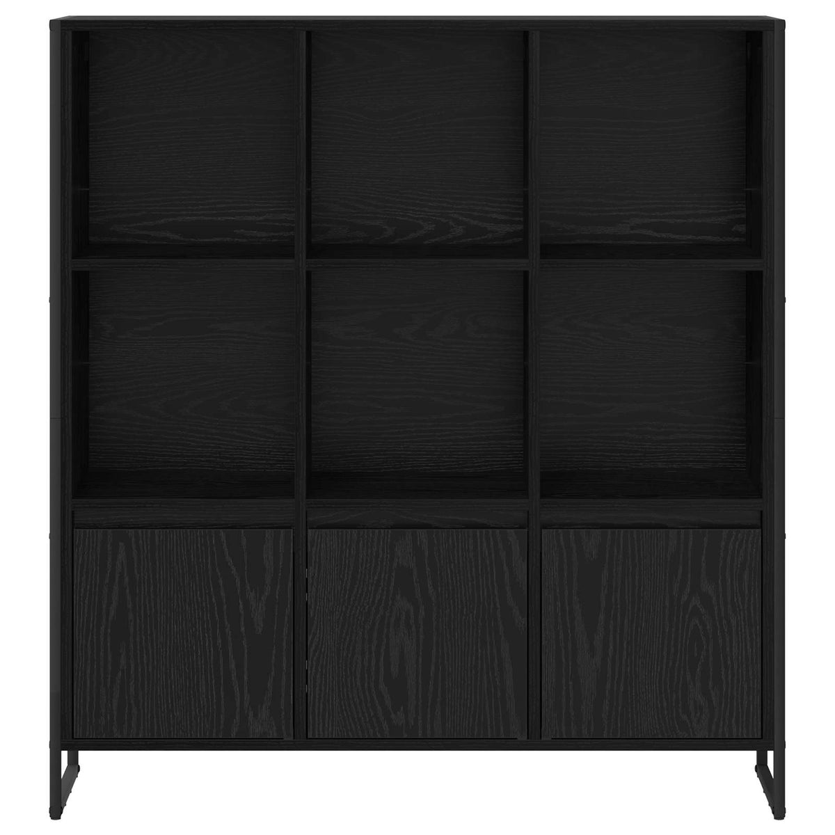 vidaXL Boekenkast 2 pcs Zwart Eiken 99,5 x 30 x 108,5 cm Bewerkt hout