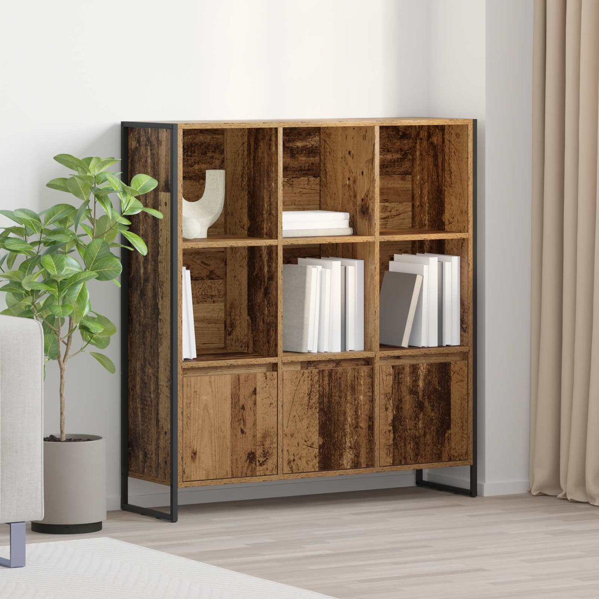 vidaXL Boekenkast 2 pcs Zwart Eiken 99,5 x 30 x 108,5 cm Bewerkt hout