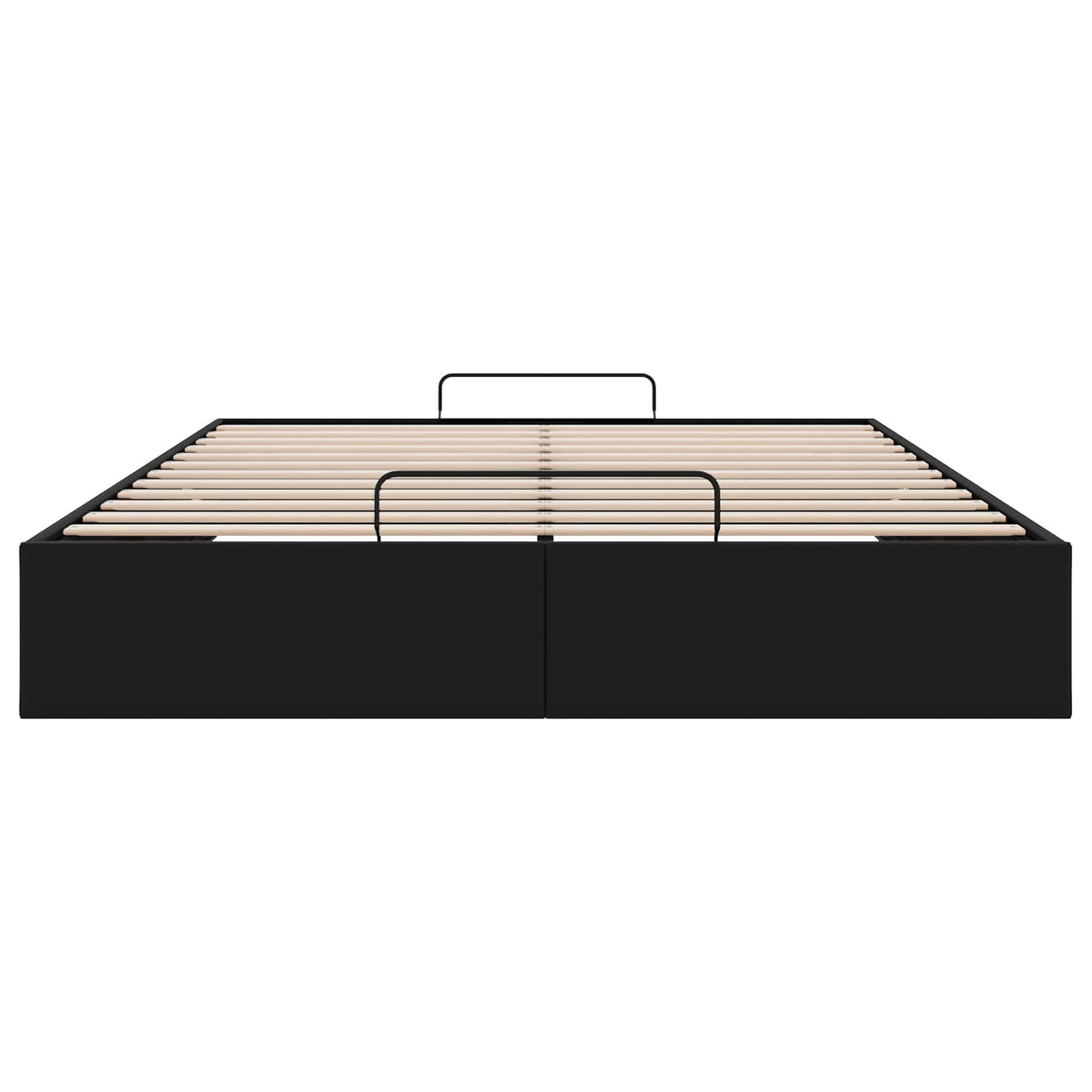 vidaXL Ottoman Bedframe Zwart King size Kunstleer
