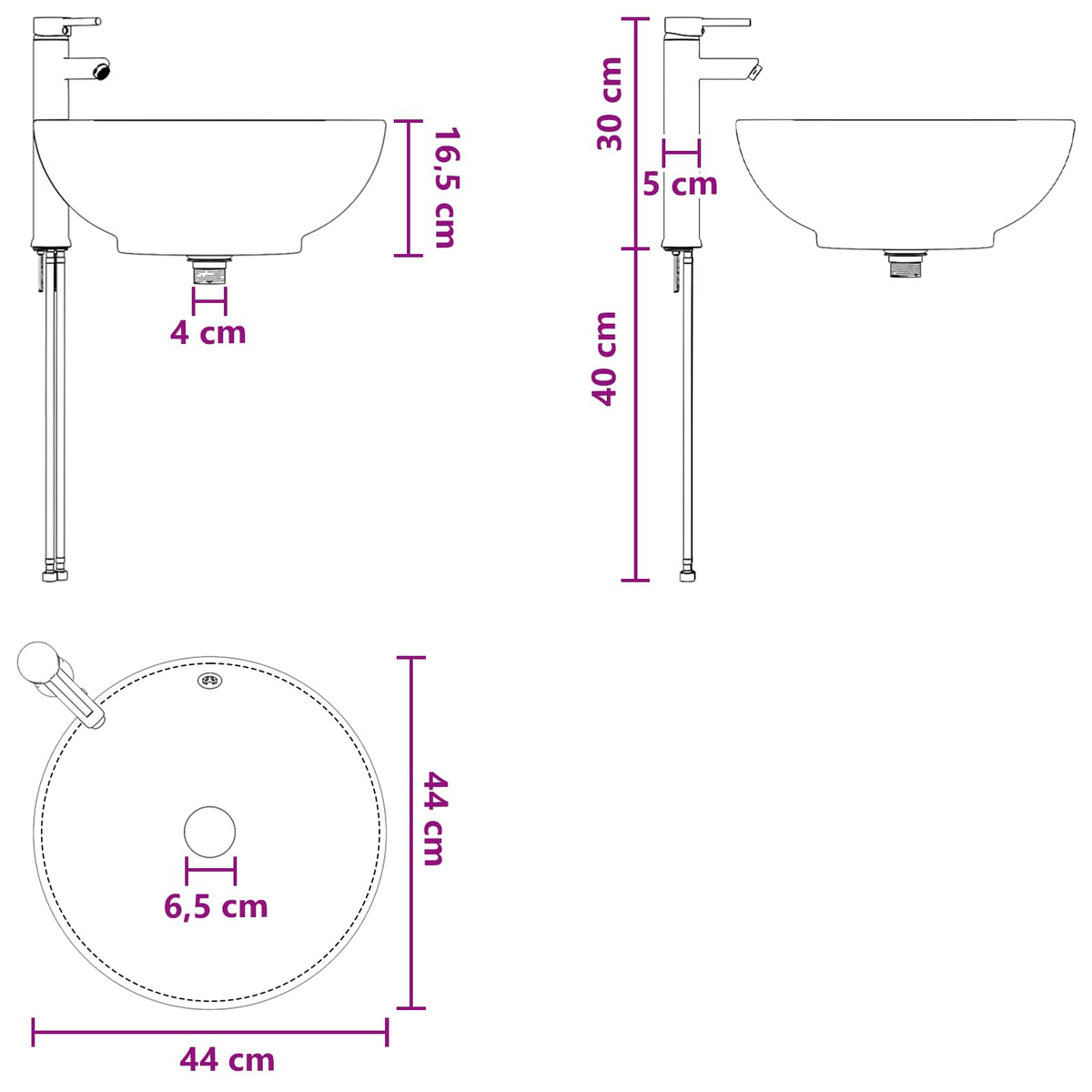 vidaXL Badkamermeubelset 2 pcs Wit Bewerkt hout