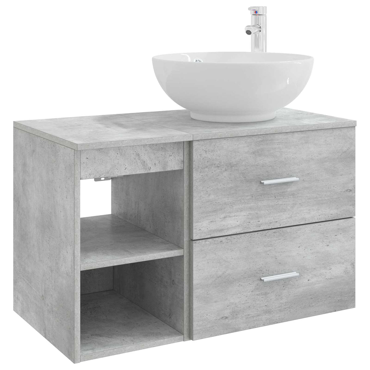 vidaXL Badkamermeubelset 2 pcs Wit Bewerkt hout