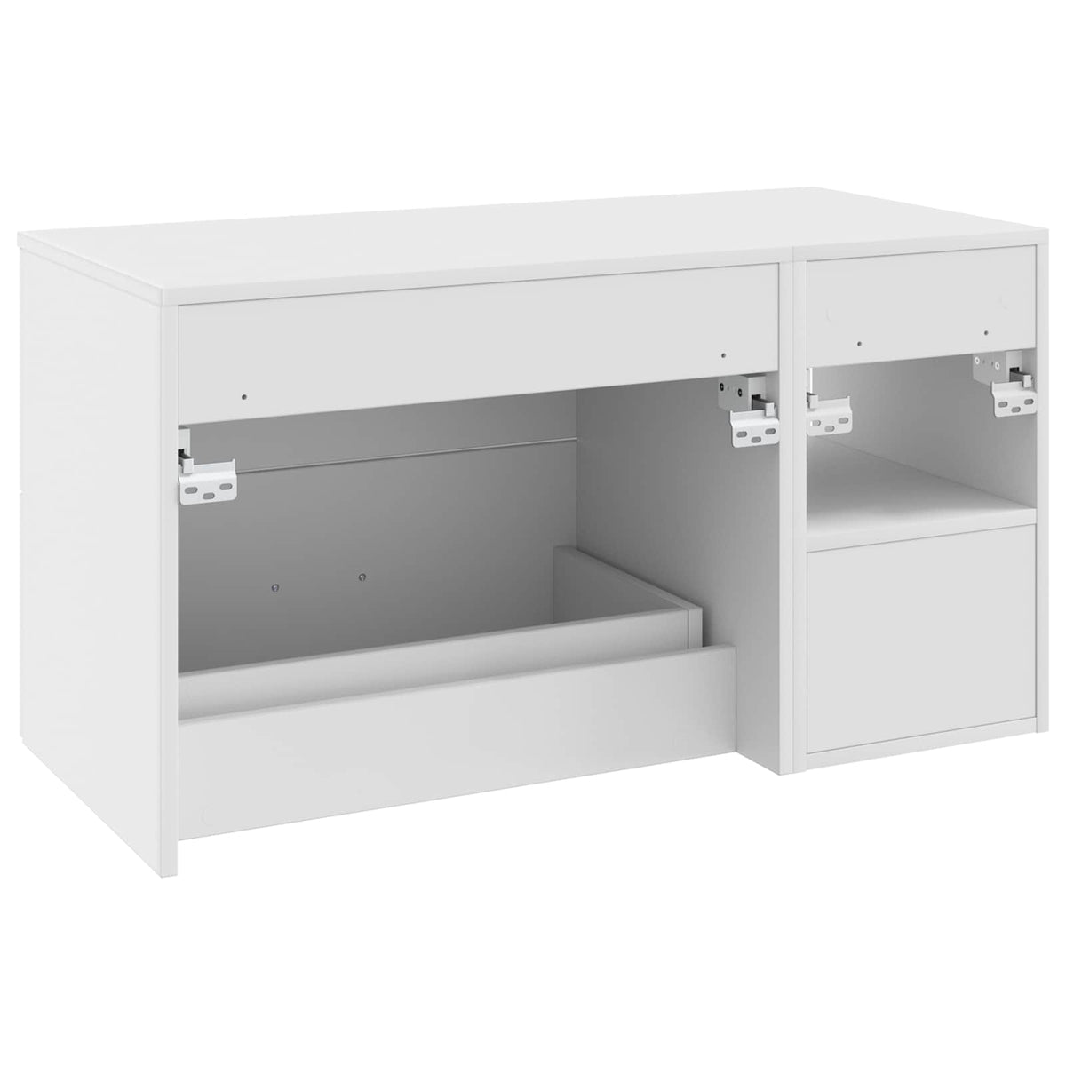 vidaXL Badkamermeubelset 2 pcs Wit Bewerkt hout