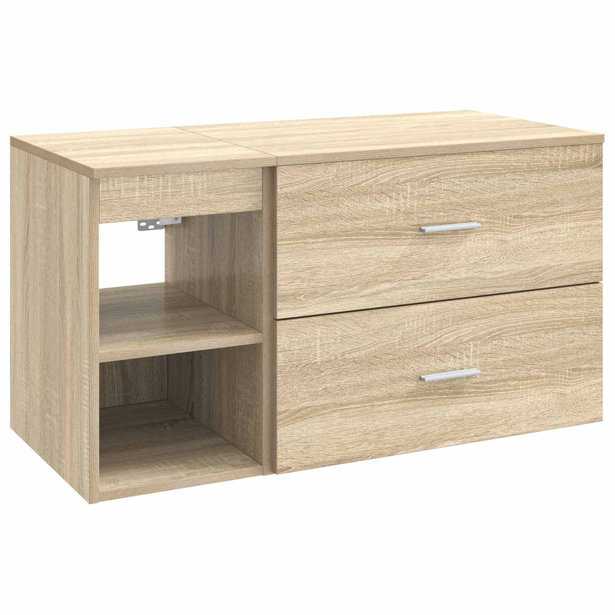 vidaXL Badkamermeubelset 2 pcs Wit Bewerkt hout