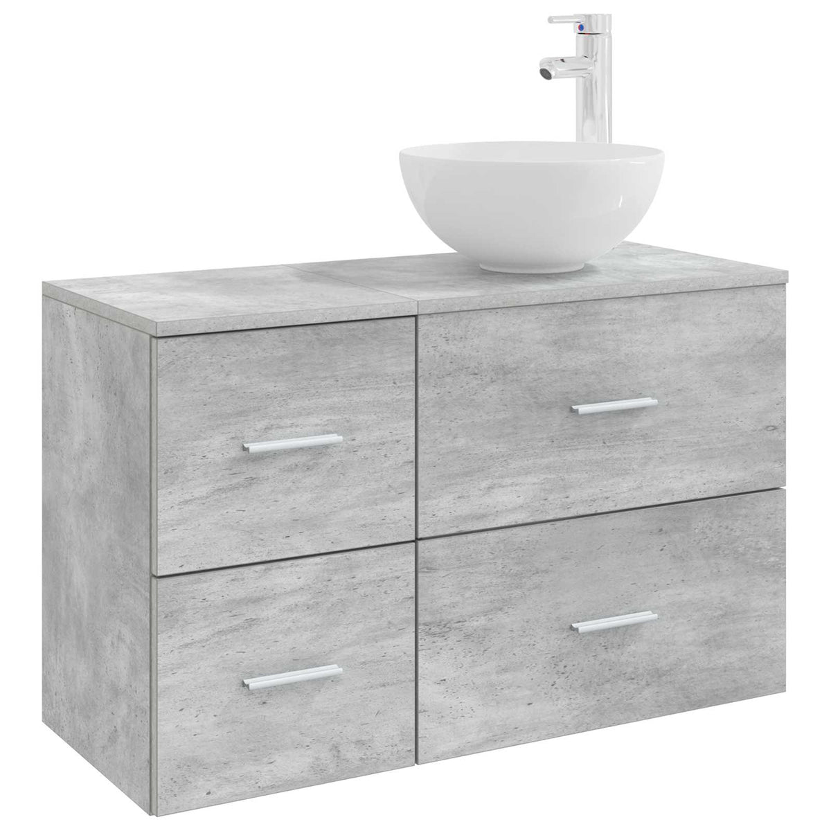 vidaXL Badkamermeubelset 2 pcs Wit Bewerkt hout