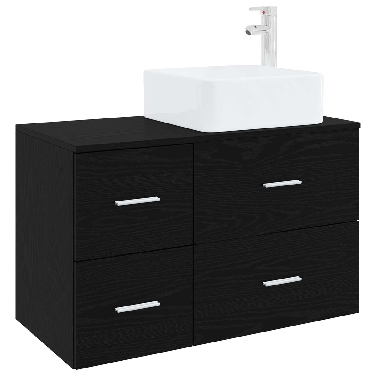 vidaXL Badkamermeubelset 2 pcs Wit Bewerkt hout
