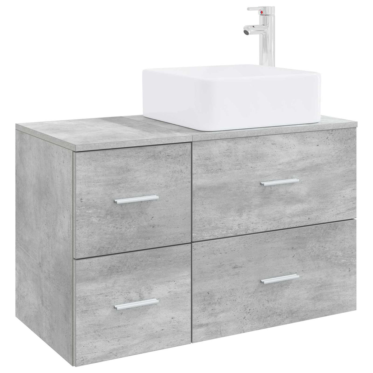 vidaXL Badkamermeubelset 2 pcs Wit Bewerkt hout